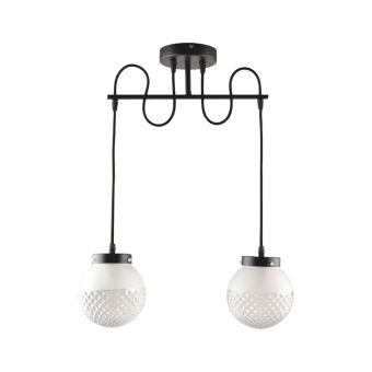 Függesztett csillár, BALANCE SP2, LY-3414, 2xE27, fehér, fekete