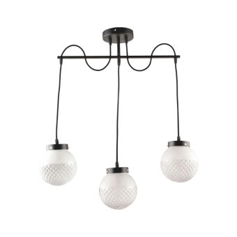 Függesztett csillár, BALANCE SP3, LY-3415, 3xE27, fehér, fekete