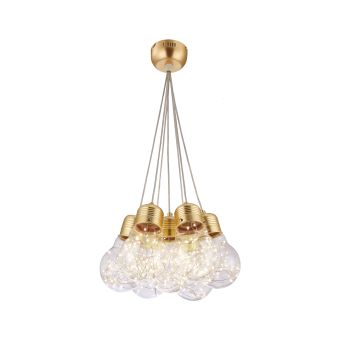 LED Függesztett csillár, BULBS SP7, 142007, 30W, 3600K, arany
