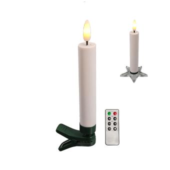 GYERTYASZETT LED TÁVIRÁNYÍTÓVAL CANDLE, KL192006, 0.06W, 2500K, FEHÉR, ZÖLD, ÁTLÁTSZÓ