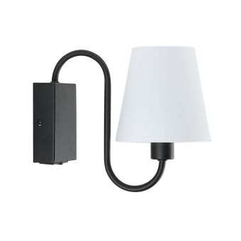 Fali lámpa, CLASSIC AP1 B, KL101077, 1xE14, fekete, fehér