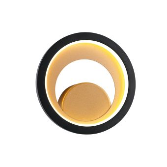 Fali lámpa, LED CRYPTIC AP1, 141007, 8W, 3000K, fekete, arany