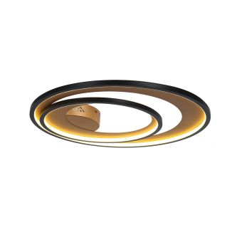 Mennyezeti lámpa, LED CRYPTIC PL2, 140015, 45W, 3000K, fekete, arany