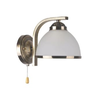 Fali lámpa, DARLA AP1, LY-3311, 1xE27, fehér, antikolt bronz