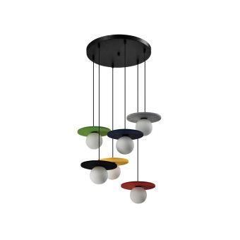 Függesztett csillár, FELT SP6, KL116004, 6xE27, többszínű