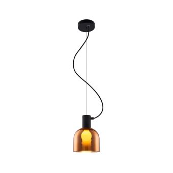 Függesztett csillár, FIRE SP1, 111050, 1xE27, fekete, réz