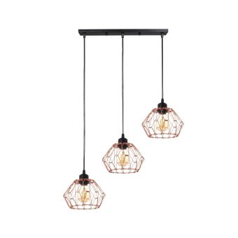 Függesztett csillár, FORMOS SP3 RG, KL113046, 3xE27, arany rózsaszín