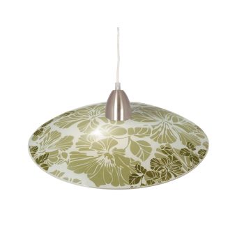 Függesztett csillár, GRACE D300-S, KL5845, 1xE27, fehér, zöld