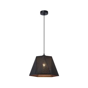 Függesztett csillár, HEXA SP1, KL111120, 1xE27, fekete, arany