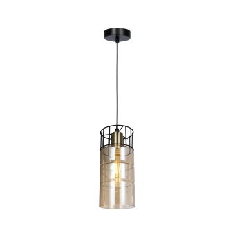 Függesztett csillár, IDEAL SP1, KL111054, 1xE27, füstös árnyalat, fekete, sárgaréz