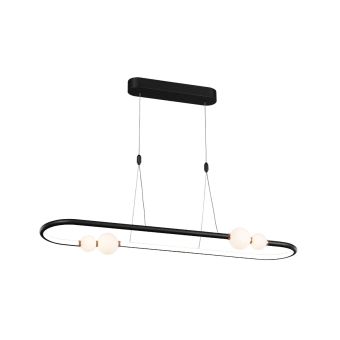 LED Függesztett csillár, JUNIPER, 142037, 47W, 3000K, matt fekete
