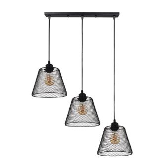 Függesztett csillár, LOANA SP3 B, KL113039, 3xE27, fekete