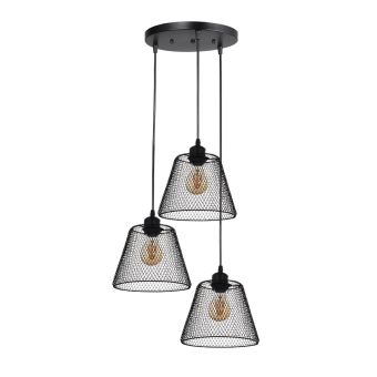 Függesztett csillár, LOANA SP3 R B, KL113041, 3xE27, fekete