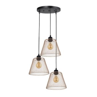 Függesztett csillár, LOANA SP3 R G, KL113042, 3xE27, arany