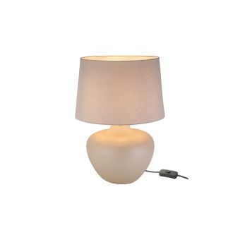 ASZTALI LÁMPA, LOVED TL1, KL108048, 1XE27, FEHÉR, BÉZS