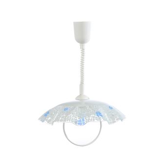 Függesztett csillár, LUCY D400- S ALBASTRU, KL4369, 1xE27, fehér, kék