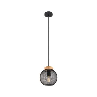 Függesztett csillár, MATROZ SP1, KL111105, 1xE27, fekete, natúr