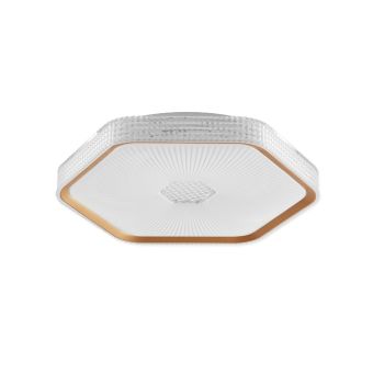 MENNYEZETI LÁMPA, LED MOZAIK 24W, KL151167, 24W, 3000/4000/6500K, FEHÉR, ARANY, FEHÉR