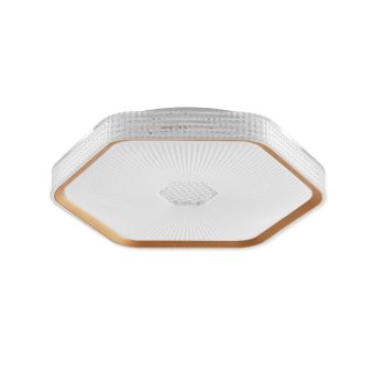 MENNYEZETI LÁMPA, LED MOZAIK 36W, KL151168, 36W, 3000/4000/6500K, FEHÉR, ARANY, FEHÉR