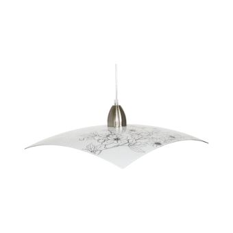 Függesztett csillár, NANCY 400-S, KL5889, 1xE27, fehér, fekete