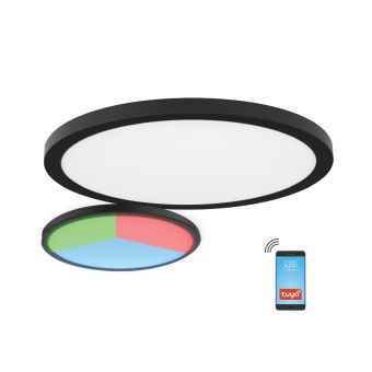 Mennyezeti lámpa, LED NEBULA 24W, KL151083, 24W, 3000-6500K, fekete