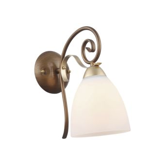 Fali lámpa, NOBILE AP1, KL6399, 1xE27, fehér, arany, bronz