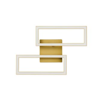 CSILLÁR, LED PANE PL2 G, KL140041, 16W, 4000K, FEHÉR, ARANY