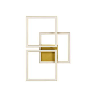 CSILLÁR, LED PANE PL3 G, KL140043, 24W, 4000K, FEHÉR, ARANY