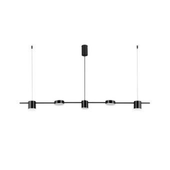 LED Függesztett csillár, PASSAGE 5, 142019, 30W, 3000K, fekete