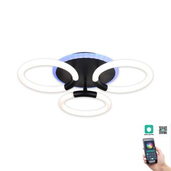 Mennyezeti lámpa, LED RHEA PL3, KL151101, 13W-27W-13W, 3000K-4500K-6500K, RGB, fehér