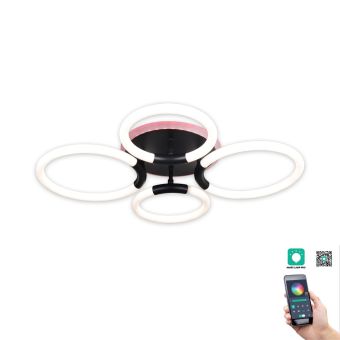 Mennyezeti lámpa, LED RHEA PL4, KL151102, 20W-41W-20W, 3000K-4500K-6500K, RGB, fehér