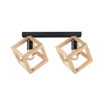 Mennyezeti lámpa, RHOMBUS PL2, KL100051, 2xE27, natúr