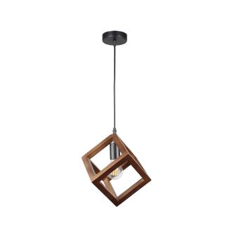 Függesztett csillár, RHOMBUS SP1, KL111126, 1xE27, dió szín