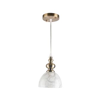 Függesztett csillár, RINI 1, LY-3363, 1xE27, fehér, antikolt bronz