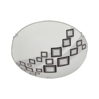 Mennyezeti lámpa, RUBIK D400, KL8008, 2xE27, fehér, fekete