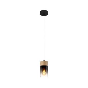 Függesztett csillár, SERENE SP1, KL111150, 1xE27, natúr, fekete