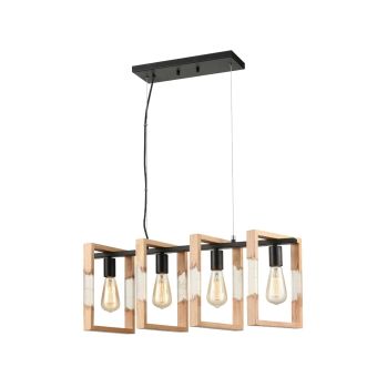 Függesztett csillár, SERIES SP4, 114001, 4xE27, fekete, natúr