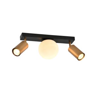 Spotlámpa, Spotlámpa,Y PL3, KL163014, 2xGU10 + 1xE14, sárgaréz, fekete