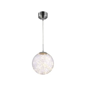 LED Függesztett csillár, STARS SP1, 142006, 15W, 3600K, átlátszó, króm