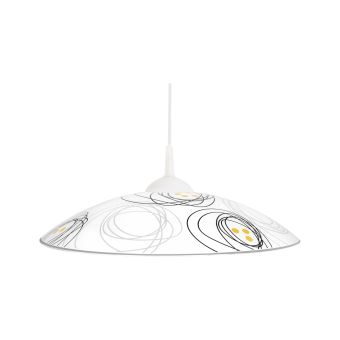 Függesztett csillár, VULCAN PND 40, LY-6085, 1xE27, fehér, többszínű