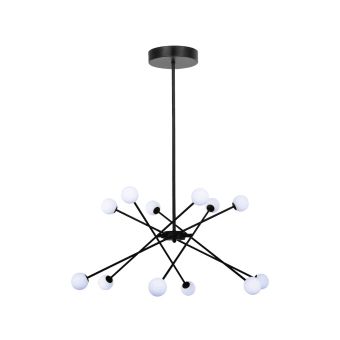 LED Függesztett csillár, WHISTLE 12, 149003, 38W, 3000K, fekete
