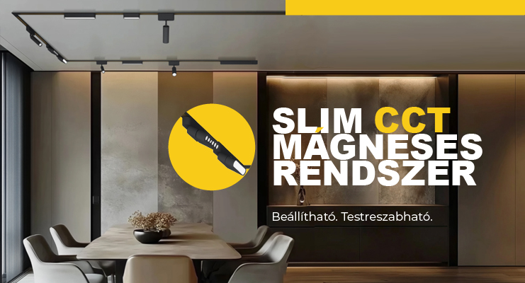 Slim mágneses rendszer - moduláris rendszer a belső modern terek számára 